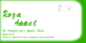 roza appel business card